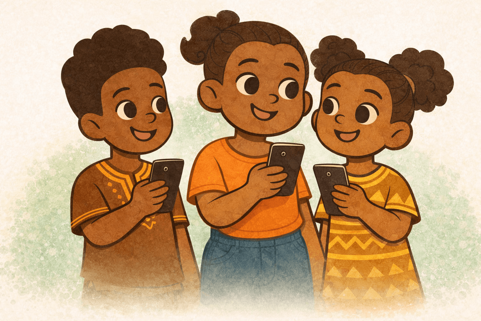 Children learning African languages